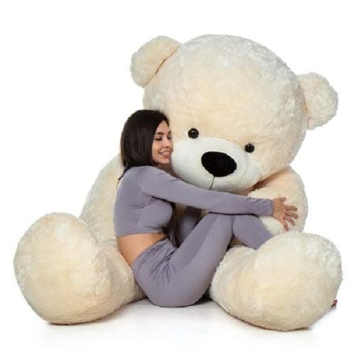 Soft Toy Teddy Bear 7 Feet for Girl Lovable Huggable Teddy Bear | Plushie Soft Toys for Kids | Plush Soft Toys for Baby Boys and Girls Kids - Teddy | Birthday & Valentine Gift (Cream)
