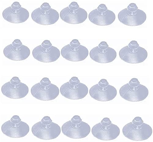18mm/0.7" Furniture Desk Glass Transparent Anti-Collision Suction Cups Sucker Hanger Pads for Glass Plastic Without Hooks, Pack of 20