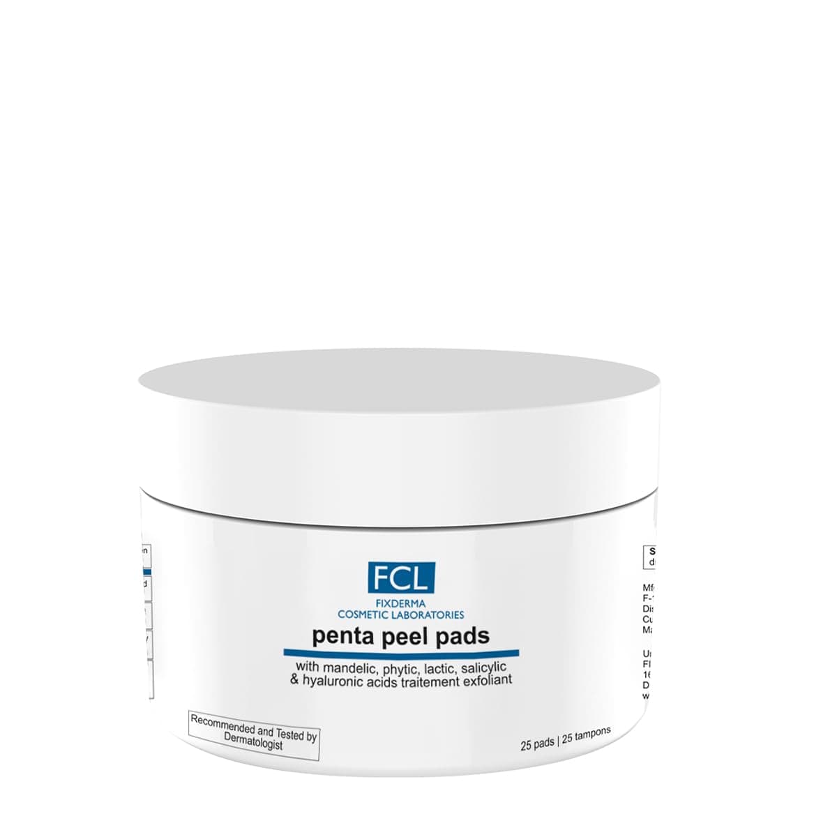 FCL Penta peel pads| Exfoliant | Removes dead cells | Reduces fine lines & wrinkles | Gentle & safe peeling pads| Improves skin texture | Shrinks open pores | Paraben Free | 25 pads