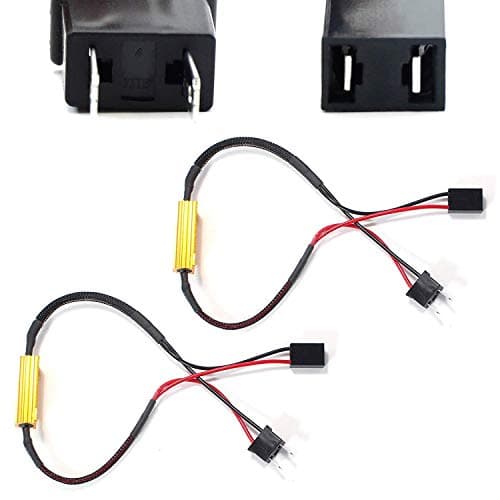 iJDMTOY Plug-N-Play Error Free Decoder Wiring Kit Compatible with H7 LED Bulbs on Fog Lights or Daylight DRL