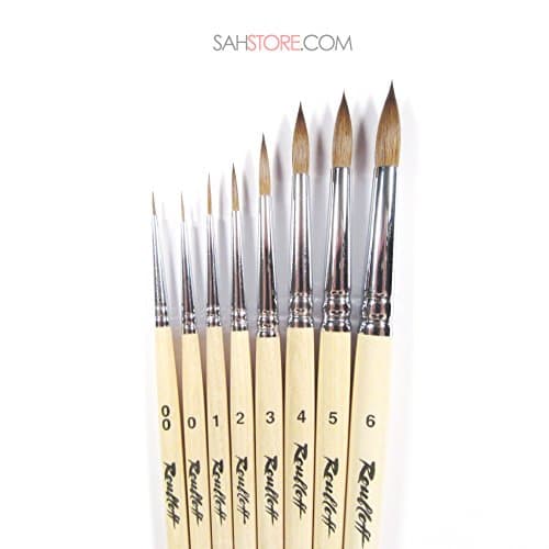 KOLINSKY SABLE Professional Artists' Round Paint Brush short handle 1010 Russian Roubloff (0)