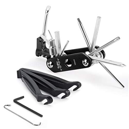 WOTOW 14 in 1 Multi-Function Bike Bicycle Repair Tool Kit Allen Wrench with Tire Pry Bars Rods