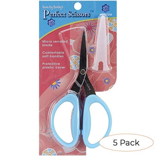Karen Kay Buckley 6-Inch Perfect Scissors, Blue Bundle with Fabric Fuse Liquid Adhesive, 2.1 FL Oz