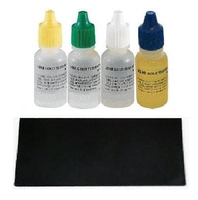 - Gold Testing Solutions Kit 10k 14k 18k 22k Scratch Stone Set