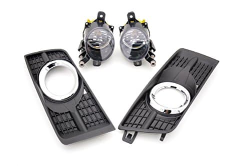 1Set Fog Lamp Light Kit+Cover Bezel+Bulbs Generic fit for Cadillac SRX 2010-2015