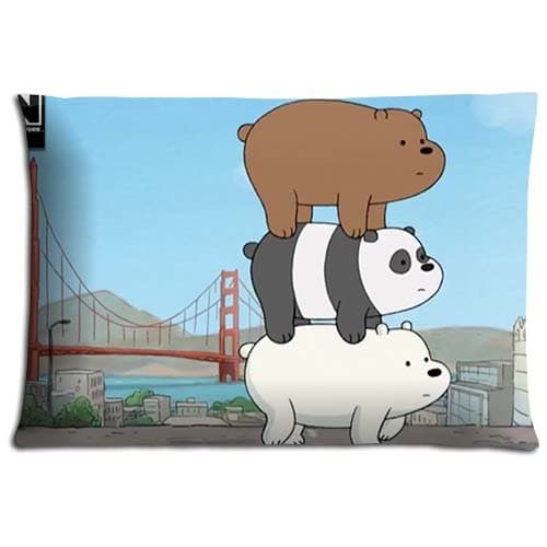 Cotton & Polyester Zippered Imported Bedding Pillow Protector Cases We Bare Bears Cool 20x30 inch 50x76 cm