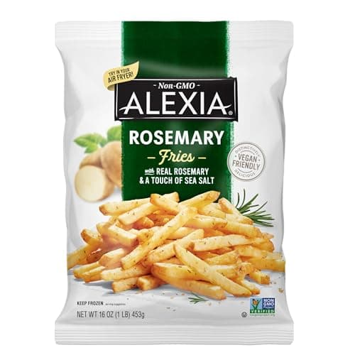 Alexia Crispy Rosemary Fries with Sea Salt, Non-GMO Ingredients, 16 oz (Frozen)