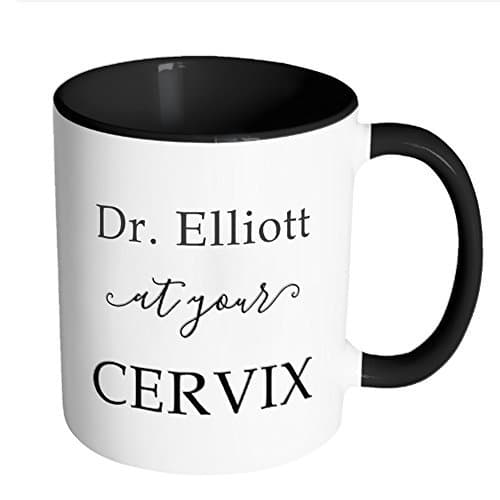 Customized Obstetrician, Gynecologist, OBGYN, Doctor Gift, Custom Mug, Personalized Mug, Ceramic Mug, Custom Doctor Gift, Baby Doctor, Thank You Gift (Black Accent), 11oz Coffee Mug