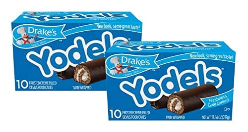 Drake's Yodels®, 20 Twin-Wrapped Devils Food Cake Rolls (Pack of 2)