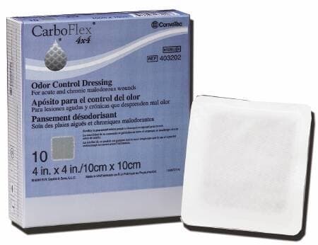 CarboflexOdor Control Dressing - 4"X4" Dressing - Box of 10