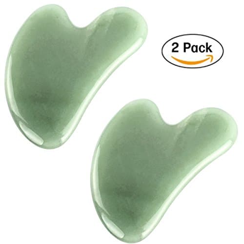 Gua Sha Scraping Massage Board Tool,Lanticy Jade Scraper Scraping Message Tool Natural Stone Soft Tissue Mobilization Tool Beauty Roller for SPA Facial Body Skin Care Therapy Trigger Point Treatment