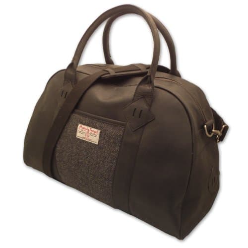 Harris Tweed Men's Overnight Bag, Dark Charcoal, One Size