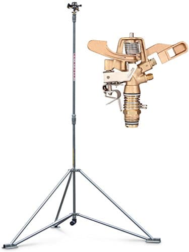 IrrigationKing RK-1A8-6PK Raintower Sprinkler, 6' Tripod Stand, 3/4" Brass Sprinkler, Part/Full Circle
