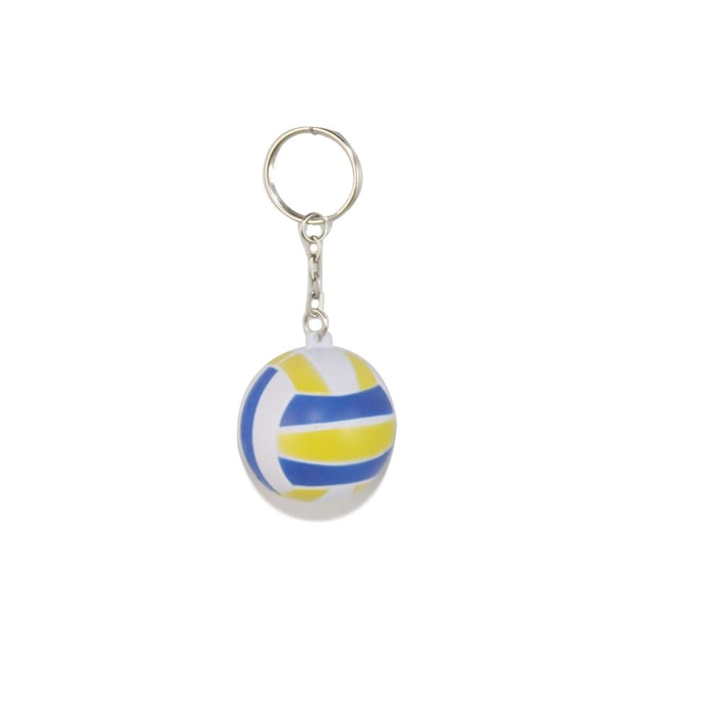 Volleyball Ball Soft PU Foam Keychain Key Chain Key Ring Decorative Hanging Ornament,Pack of 10