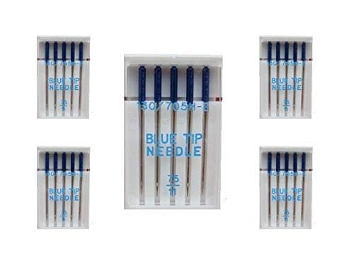 Blue TIP Embroidery Needles x 5 Packs Used on Janome Machines