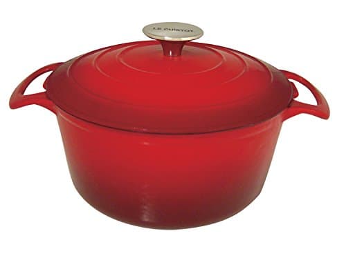 Le Cuistot Vieille France Enameled Cast-Iron 3.5 Quart Round Dutch Oven - 2 Tone Red