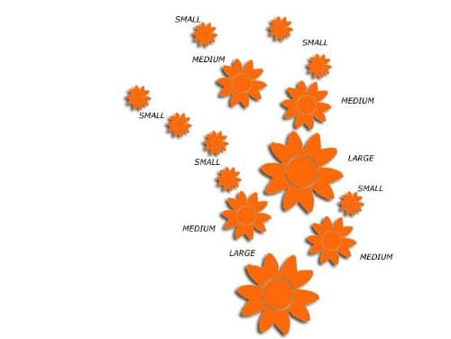 JasonCarlMorgan JCM Flower Small Shaped Wall Stickers, Orange (8x 45mm)