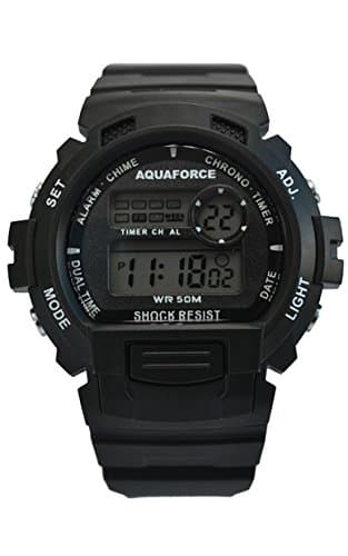 Aqua Force 22-001 45mm Multi Function Digital Quartz Watch, Black
