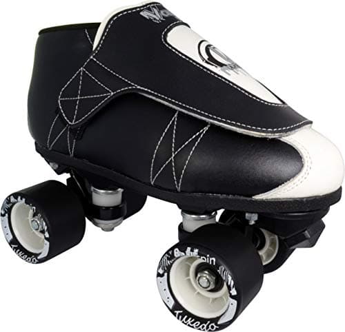 VNLA Tuxedo Jam Skate Mens & Womens Skates - Roller Skates for Women & Men - Adjustable Roller Skate/Rollerskates - Outdoor & Indoor Adult Skate - Kid/Kids Skates (Black/White)