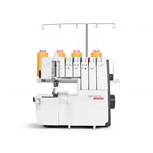 B48 Funlock Serger Coverstitch Overlock Machine | Heavy Duty Sewing Quilting Performance for Beginners and Professionals | 23 Stitches LED Light 1300 SPM Easy Threading Knife Control