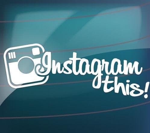 x1 Instagram this car sticker decal white 20cm