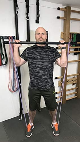 Anazao Fitness Gear 40" Flat Resistance Band Bar - for use with Flat, Continuous Loop Resistance Bands. Note: Resistance Bands NOT Included