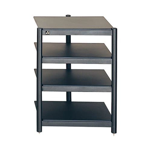 Lovan Affiniti HiFi Rack, 4-Tier Matte Black Frame w/Matte Black MDF Boards