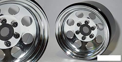 SSD 1.9" Steel 8 Hole Beadlock Wheels CHROME SSD00270 Axial SCX10 II TRX-4 TRX4