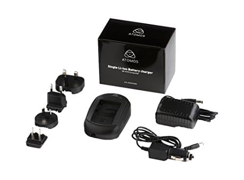 Atomos ATOMCGR002 Single Battery Charger, 1000 mAh Charger and Cable