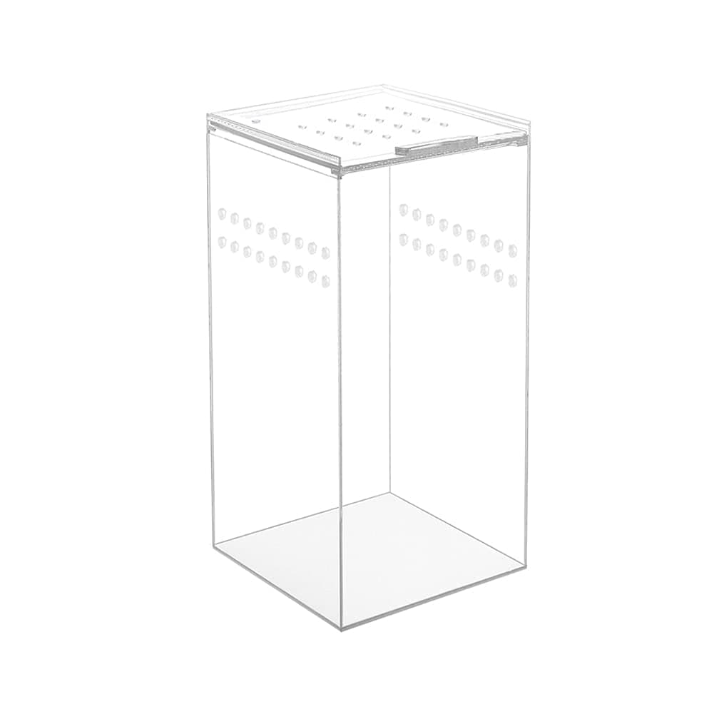 NANEEZOO Magnetic Acrylic Case, 3x3x6 Inch Nano Arboreal Tarantula Enclosure Reptile Habitat Terrarium Breeding Box for Spider Scorpion Sling Isopods Lizards Invertebrates Insect Mantis