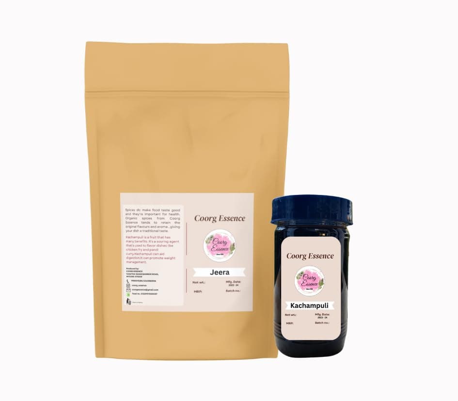 100% Organically Grown Whole Cumin Seeds/Jeera seeds-Homestead Produce (100 gms Pack) with Kachampuli (Organic Vinegar) (200 gm) (Combo)