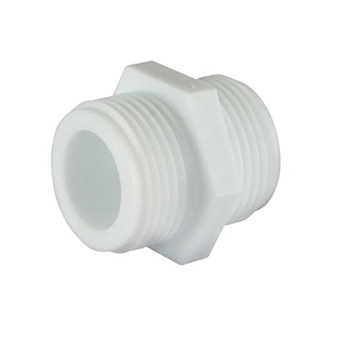 Merriway BH04072 Plastic Washing Machine Dish Washer Inlet Hose Connector, 3/4 x 3/4 inch - White