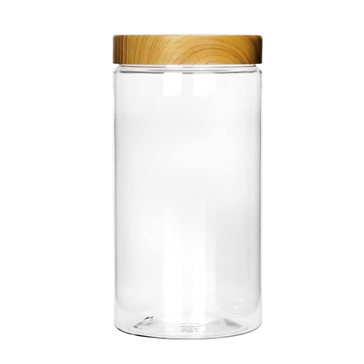 RoyalFord Round Air Tight PET Jar, 1000ml Plastic Container, RF10508 Transparent Storage Jar BPA Free Container for Display, Pantry, Home & Kitchen Storage, Clear