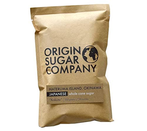 Origin Sugar Company - Raw, Unrefined Japanese "Kokuto" Black Sugar from Hateruma Island - Whole Cane Sugar (200 grams)