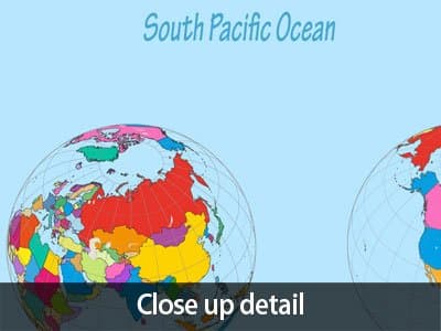 Map of the World Map with Big Text for Kids, Canvas Art Print, 22x34 inch (A1) - 901