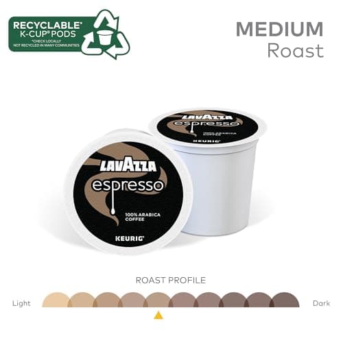 Lavazza Lavazza Espresso Italiano Single-Serve Coffee K-Cups for Keurig Brewer, Medium Roast, Espresso Italiano ,100% Arabica, Value Pack, 10 Count (Pack of 6)