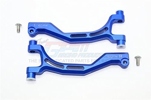 GPM Thunder Tiger Truck K-ROCK MT4-G5 Upgrade Parts Aluminum Front Upper Arms - 1Pr Set Blue