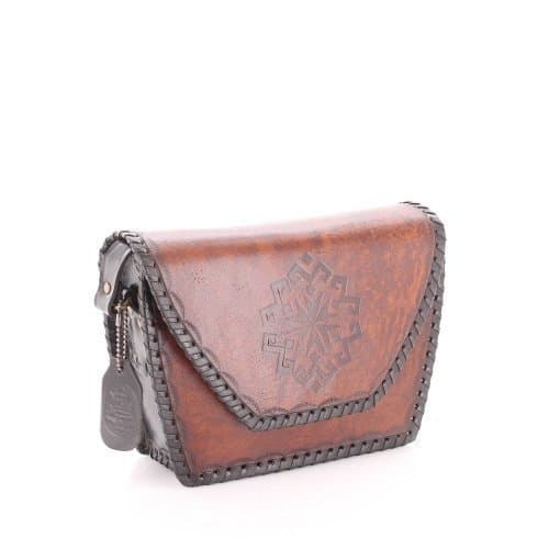 BIG SALE !! Genuine Leather Women Crossbody Shoulder Bag Small Satchel, Handmade, Brown