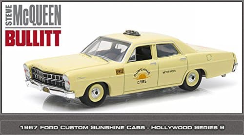 Greenlight Hollywood Series 9 - Steve McQueen Bullitt - 1967 Ford Custom “Sunshine Cabs” Taxi