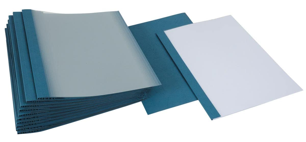 Pergamy 900068 Thermal Binding Covers 3 mm Ledergenarbt Blue