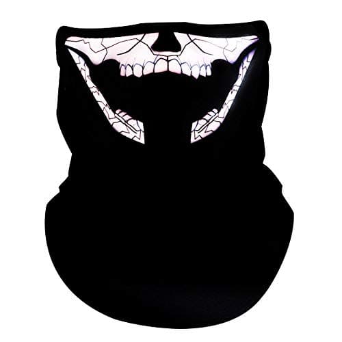 Sound Activated LED Light Up Mask,Halloween DJ Music LED Party Mask Pink