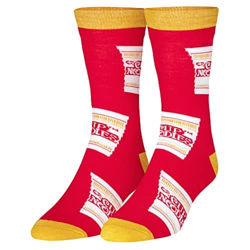 Crazy Socks, Funny Socks Breakfast Cereal, Men's Crew 8-12, Novelty Silly Fun