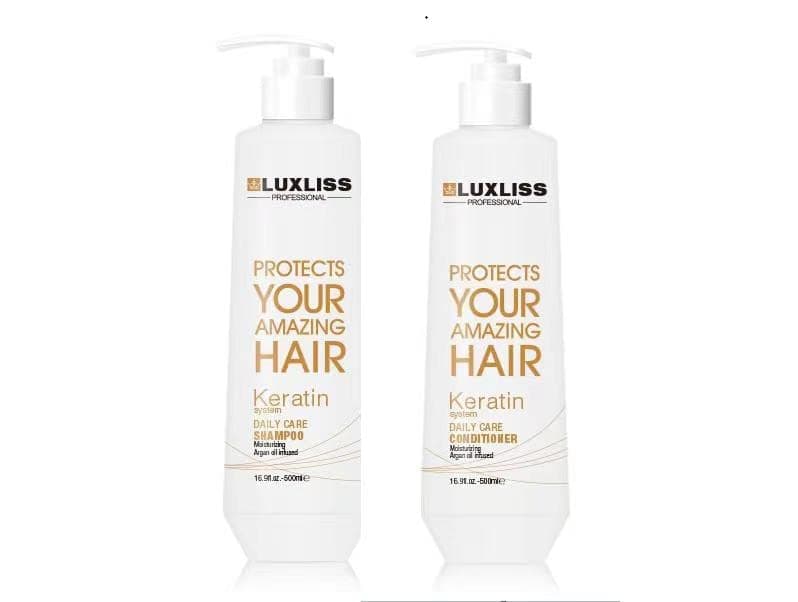 Luxliss ACEI Keratin Shampoo and Conditioner for Daily Care - 2 x 400ml - Moisturising Frizz Repair Chemically Treated Hair