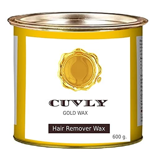 CUVLY® Wax Waxing Hair Removal Hot Wax Kit,Chocolate Wax 600g + Gold Wax 600g + strip 70pcs + knife Wax Combo Kit (Pack of 4) (Chocolate Wax & Gold Wax)