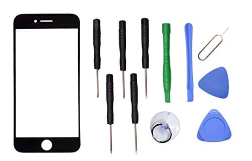 Front Outer Screen Glass Lens Replacement Parts for Apple 4.7" iPhone 7 (Black)