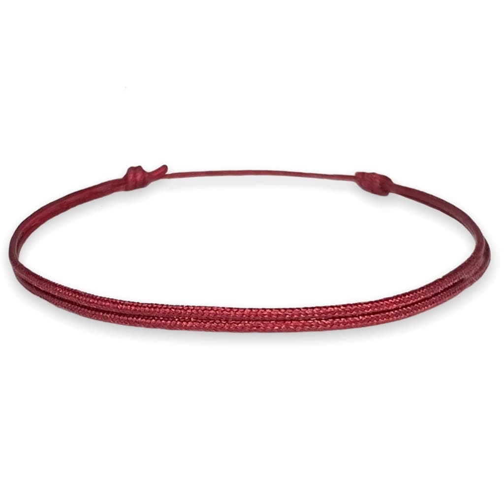 Adjustable Cord Bracelet- Colorful Unisex Adult Waterproof Nylon String Bracelets & Boho Surfer Anklet for Men & Women - 28 Colors, Unisex Durable Design