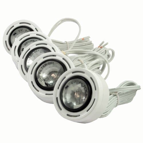 USA Lighting 63115/05 Under Cabinet Light, Surface or Recessed 5 Light Under Cabinet Lighting System Kit - White