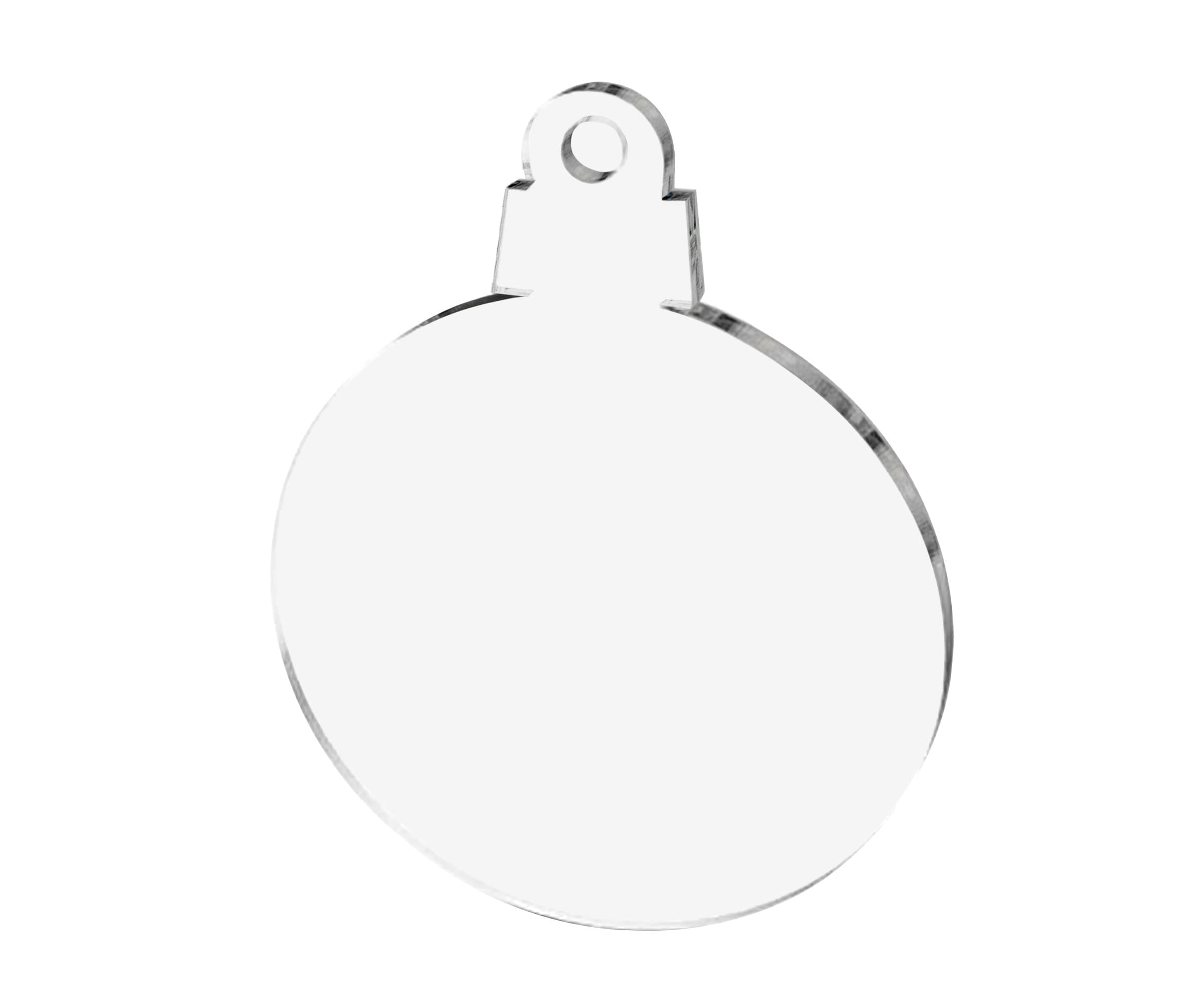 25 Acrylic Christmas Ornaments Blanks Round SOTO 1/8" Thick Clear (3")