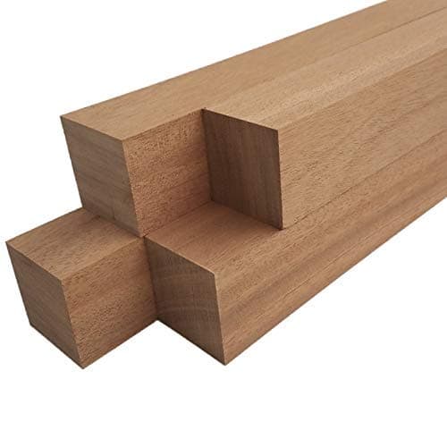 Barrington Hardwoods Mahogany Lumber Square Turning Blanks (4 Pieces) (2" x 2" x 6")