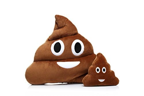 Ignislife Pair of Cute Emoji Faces Pillows Plush Toys Throw Pillows (Poop#2)